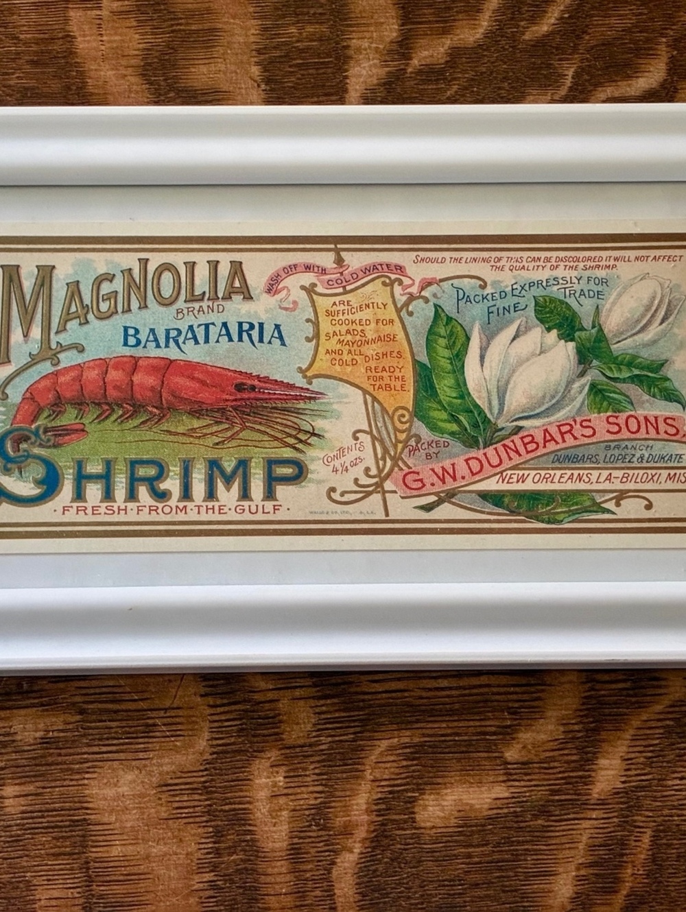 Magnolia Brand Barataria Shrimp Framed Art